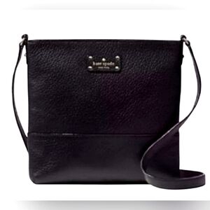 Kate Spade New York Purse Black Pebbled Leather Southport Ave Cora Cross…